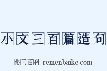 小文三百篇造句是什么意思的图片